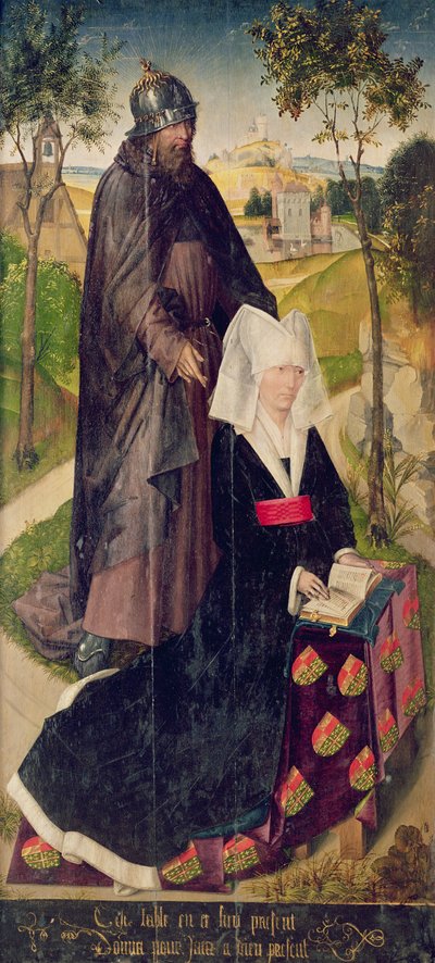 Guillemette de Montagu with Saint Guillaume, 1460-66 by Rogier van der Weyden