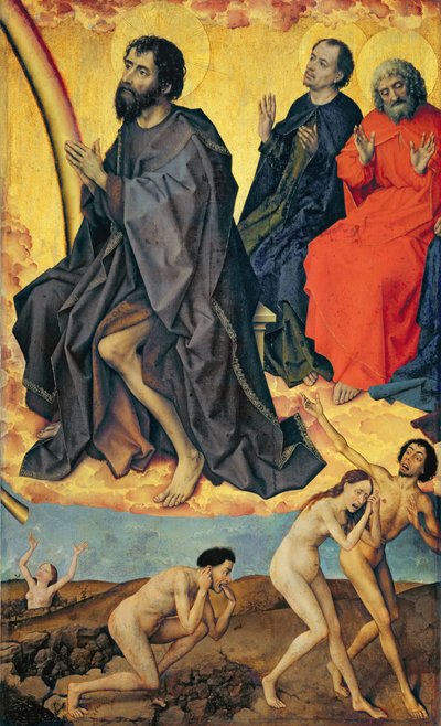 The Damned on their way to Hell and the Heavenly realm of Saints, from the Last Judgement by Rogier van der Weyden