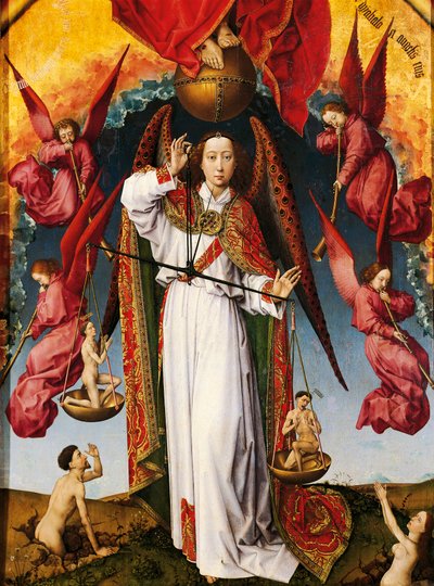 The Last Judgment altarpiece (detail) by Rogier van der Weyden