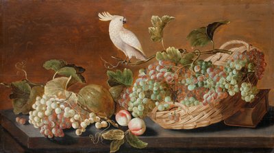 Still Life with Parrot by Roloef Koets