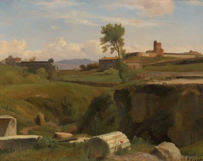 View on the Aventine Hill, Rome by Romain Etienne Gabriel Prieur