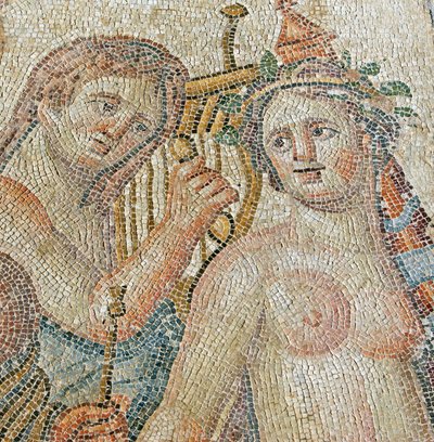 A Centaur Charms a Maenad (detail) by Roman