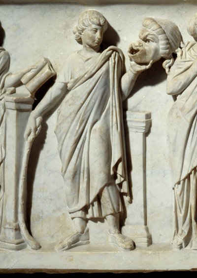 A Muse Holding a Mask of the Comedy (detail) by Roman
