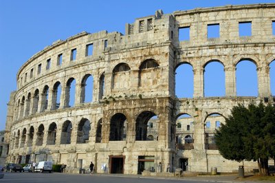 Amphitheatre of Pula, Croatia by Roman