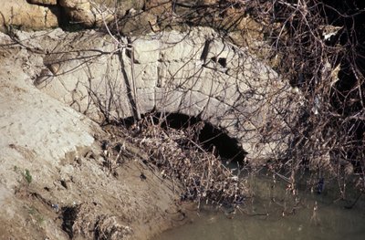 Ancient Rome, archaic period: view from the mouth of the Cloaca Maxima, drain collector begins under Tarquin the old and ends under Tarquin the superb. 6th century BC by Roman
