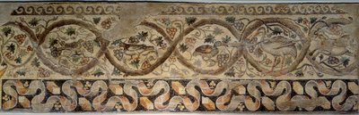 Ancient Rome: Mosaic of the Seasons Representing Flowers and Animals by Roman