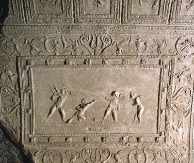 Ceiling decoration from the Cryptoportico of Nero, Palatine Hill, Rome by Roman