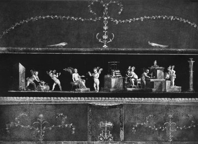 Cherubs Making Money, Frieze from the Oecus of the Casa dei Vettii (House of the Vettii) c.50-79 AD by Roman