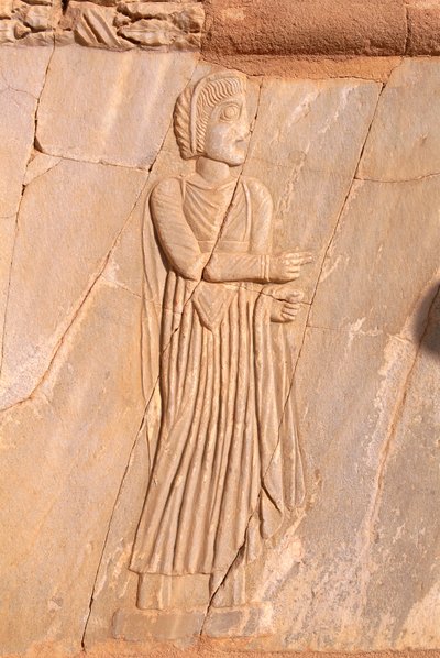 Close-up of the Decorative Stage Relief of the Theatre of Sabratha, Libya, Tripolitania by Roman