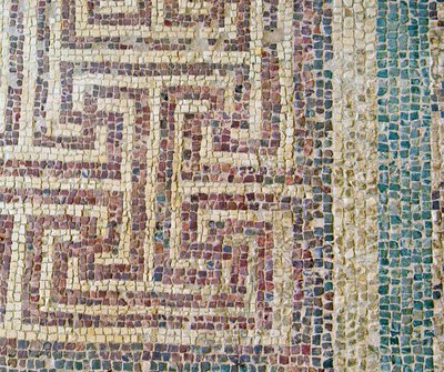 Detail of Geometric Tilework, House of Theseus, Paphos, Cyprus by Roman