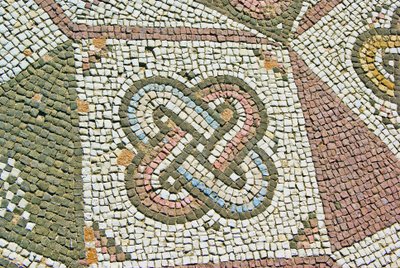 Detail of a Gordian Knot, House of Theseus, Paphos, Cyprus by Roman