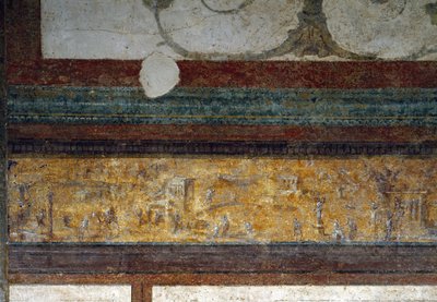 Detail of a frieze from the tablinum, 40-20 BC by Roman