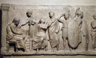 Domitius Achenobarbus, detail of registration of citizens and sacrifice to the god Mars, c. 100 BC by Roman