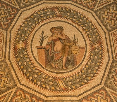 Erotic Floor Mosaic, Villa Romana del Casale, Piazza Armerina, Sicily, Italy by Roman