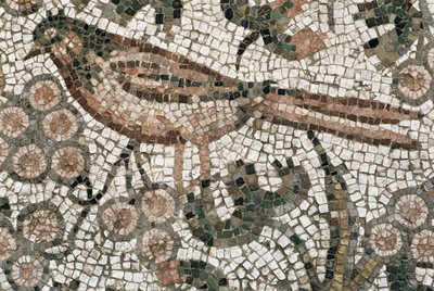Floor Pavement Depicting a Bird, 4th Century AD by Roman