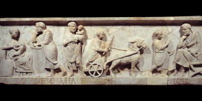 Fragment of the Sarcophagus of Marcus Cornelius Statius by Roman