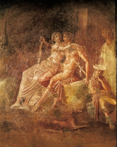 Fresco depicting Ares and Aphrodite by Roman