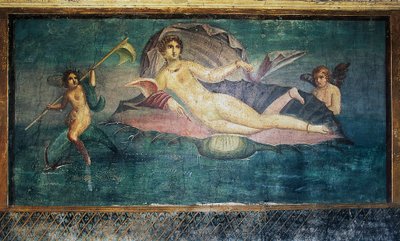 Fresco depicting Venus, House of Venus in Shell, Pompeii by Roman