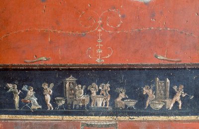 Frieze depicting cupids, House of Vettii, Pompeii by Roman