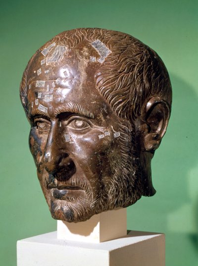 Head of Trajanus Decius (201-251) from Samisegetuza, Romania by Roman