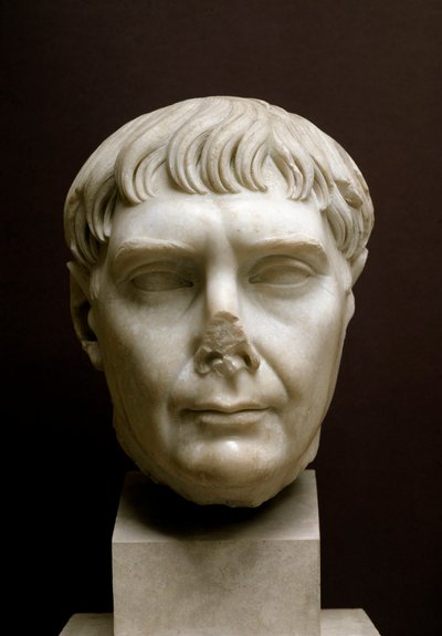 Head of the Emperor Trajan, 2nd Century (Marble sculpture) by Roman
