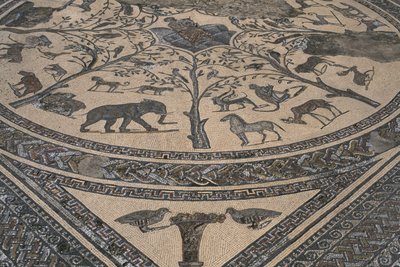 House of Orpheus, Orpheus surrounded by wild animals (detail) by Roman