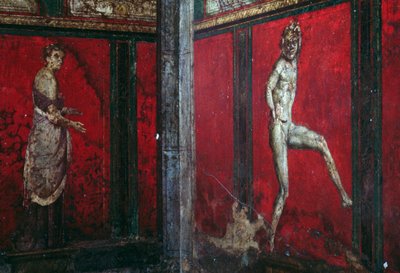 Initiation Rites of the Cult of Dionysus, Fresco from the Villa Dei Mysteri by Roman