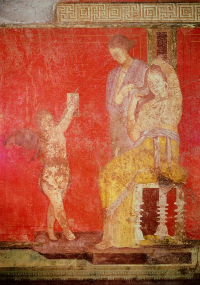 Initiation Rites of the Cult of Dionysus, Fresco from the Villa Dei Mysteri by Roman