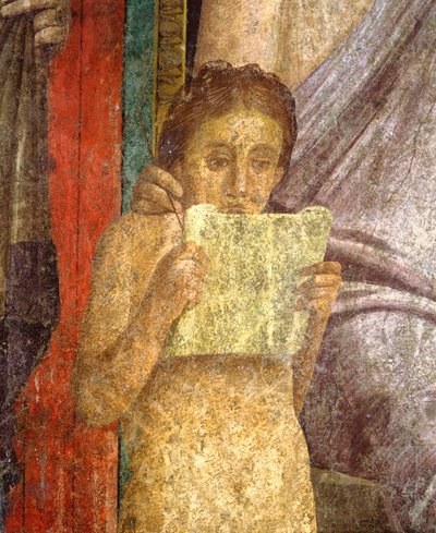 Fresco Depicting Ritual Ceremony (Villa of the Mysteries, Pompeii) by Roman