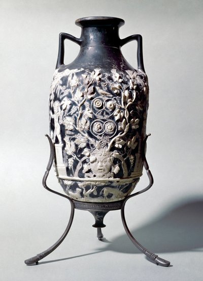 Little Amphora Called Blue Vase Showing a Dionysian Scene by Roman