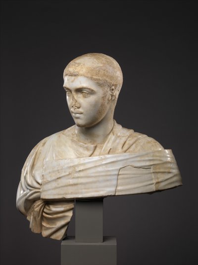 Marble Portrait bust of Severus Alexander by Roman