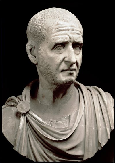 Marble Bust of Emperor Trajanus Decius by Roman