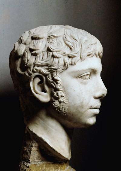 Marble Head of Elagabalus by Roman