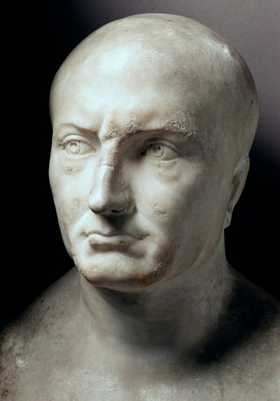 Marble head of Publius Cornelius Scipio Africanus, Roman statesman by Roman