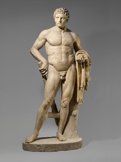 Marble statue of a youthful Hercules by Roman