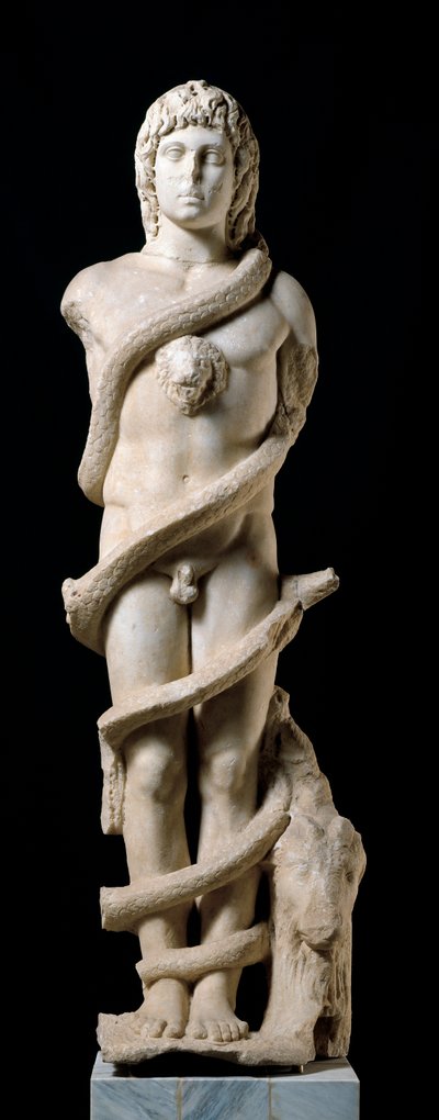 Mithraic Cult: Representation of the Divinity Mithra with Chronos by Roman