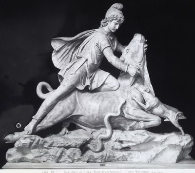 Mithras slaying the bull, the representation of the Mithraic cult by Roman