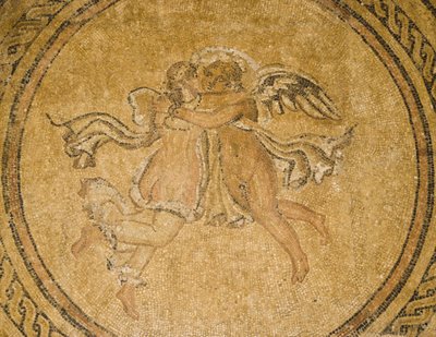 Mosaic of Eros and Psyche, from the Hall of the Mosaics in the Alcazar of the Christian Kings by Roman
