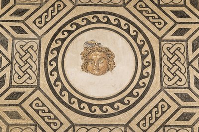Mosaic of Medusa, in the Hall of the Mosaics in the Alcazar of the Christian Kings by Roman