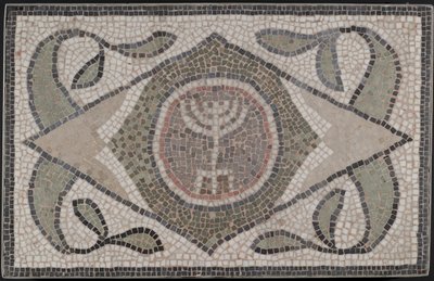 Mosaic of Menorah, 6th Century CE by Roman