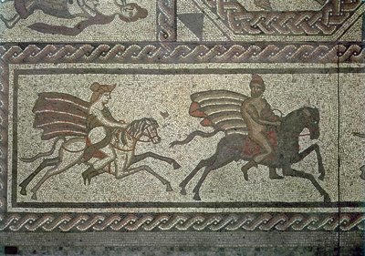 Mosaic Pavement from the Roman Villa at Low Ham (detail) by Roman