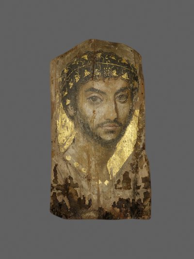 Mummy portrait of a man, Egypt, Fayum region by Roman