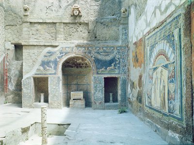 Open air triclinium of the House of Neptune and Amphitrite by Roman