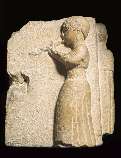 Osuna Sculpture of a Woman Playing an Aulos by Roman