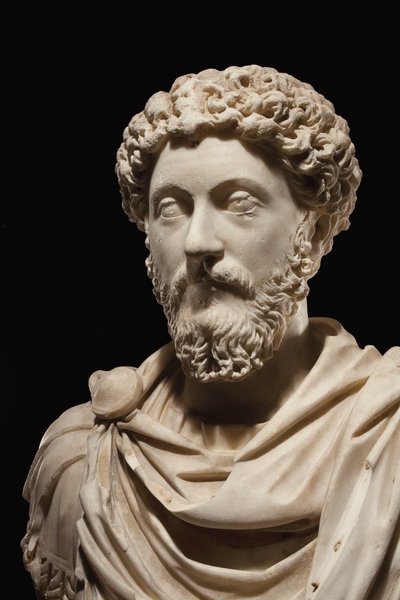 Portrait bust of Emperor Marcus Aurelius by Roman