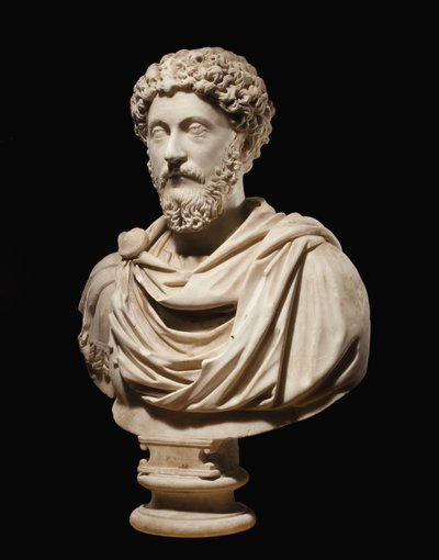 Portrait bust of Emperor Marcus Aurelius by Roman