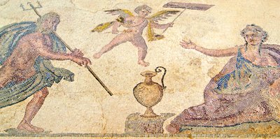 Poseidon and Amymone, House of Dionysos, Paphos, Cyprus by Roman