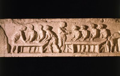 Relief Depicting Bakery, from the Tomb of Eurysaces the Baker, at Porta Maggiore, Rome, 50-20 BC by Roman