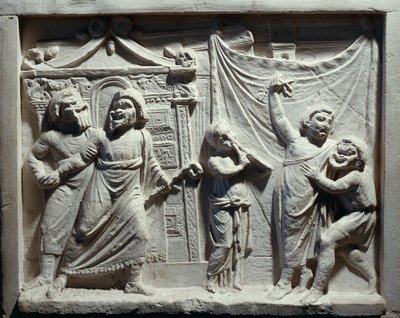 Relief of theatre scene from comedy 