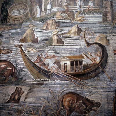 River vessel of the 1st century BC. (Detail) by Roman